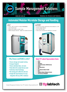 AXT Biobanking and sample management brochure - TTP Labtech and OpenSpecimen