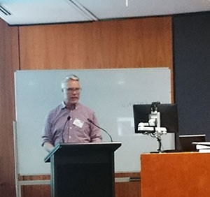 Brent McInnis at the 2015 TIMA User Group Meeting on automated mineralogy