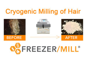 Cryogenic grinding of hair