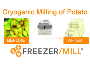 Cryogenic grinding of food potato
