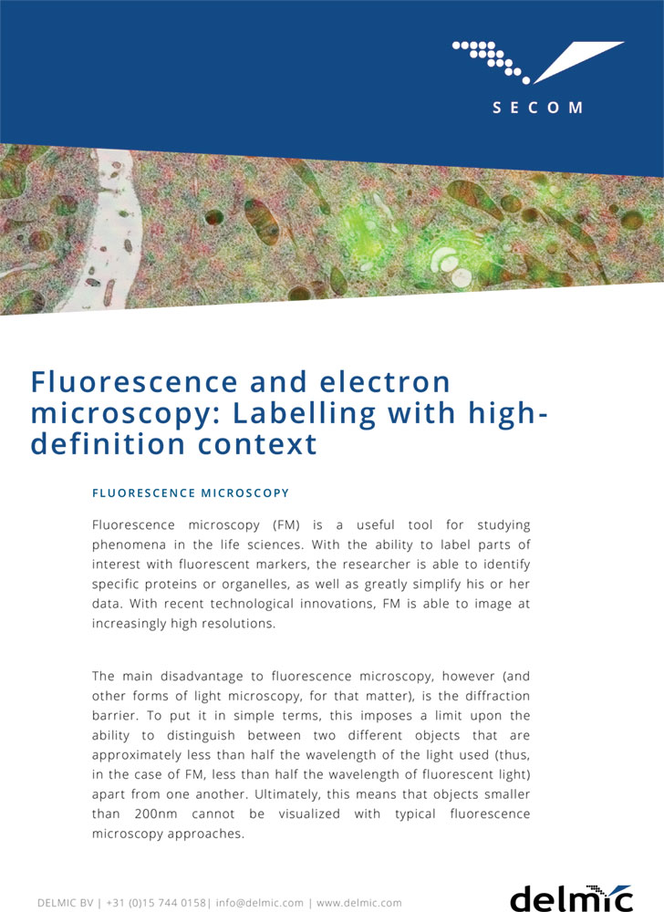 Fluorescence and EM - Labelling with High Definition Context