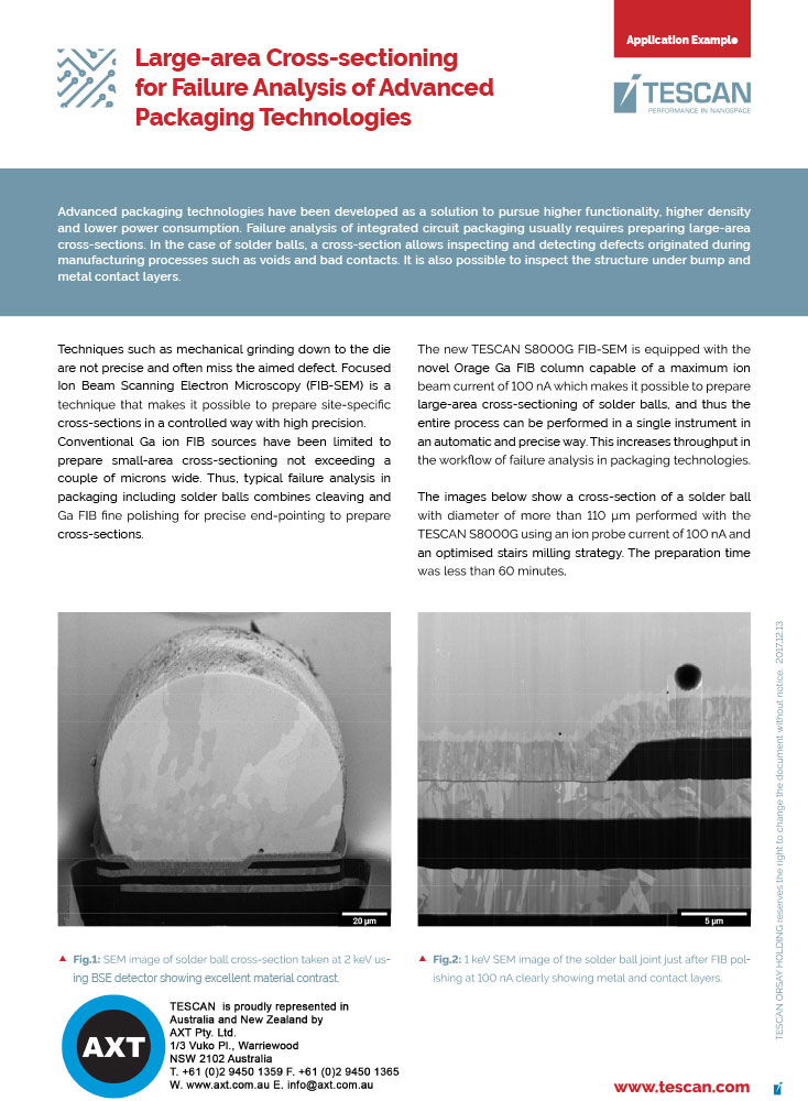 Large Area Cross-Sectioning for Failure Analysis of Advanced Packaging Technologies