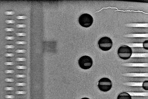 CT of a crack in a turbine blade